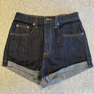 Carmar high-waisted denim shorts